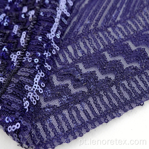 Poly Knit Metallic Paillettes Sequin Malha Embroidery Tecido